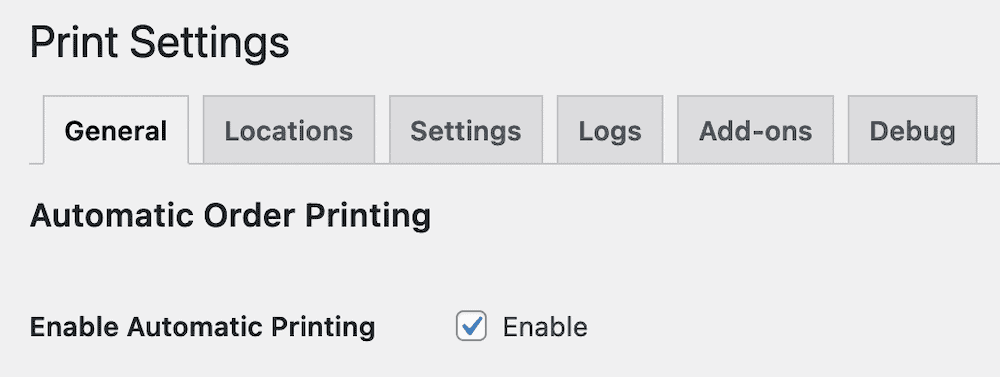 Enable auto-printing