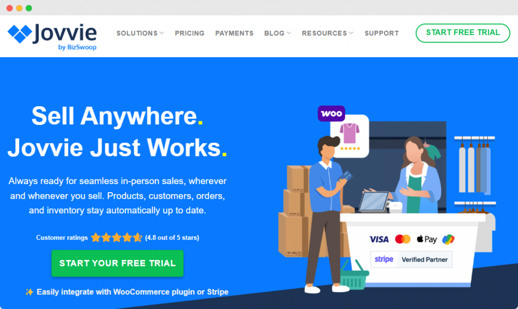 Jovvie landing page