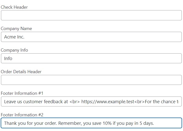  Multiple invoice fields