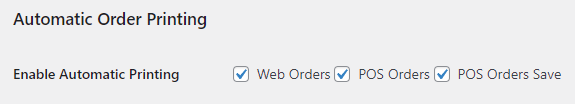 Enable automatic order printing