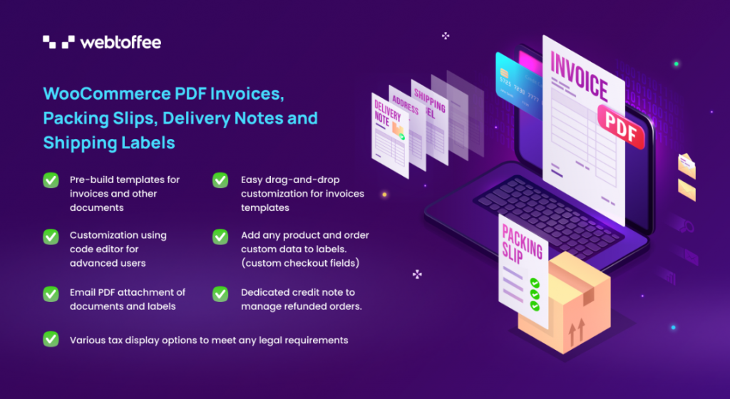 WooCommerce PDF Invoices, Packing Slips, Delivery Notes and Shipping Labels by WebToffee