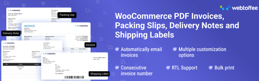 WooCommerce PDF Invoices, Packing Slips, Delivery Notes and Shipping Labels