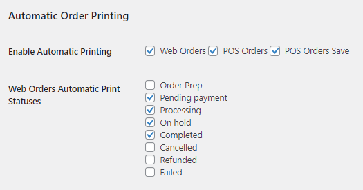 Enable automatic printing