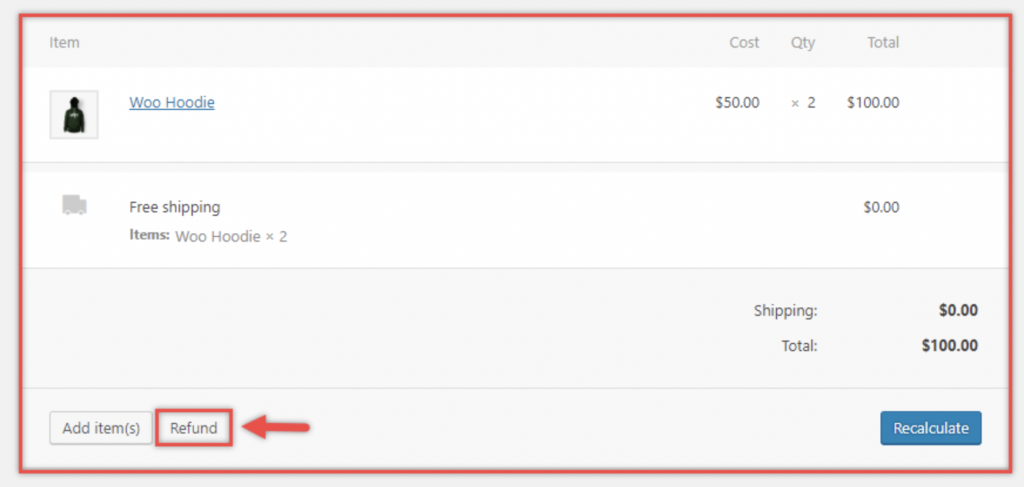 WooCommerce makes it easy for customers to refund and return items.