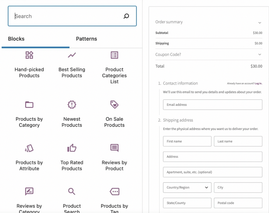 WooCommerce has their own checkout templates to help reduce cart abandonment.