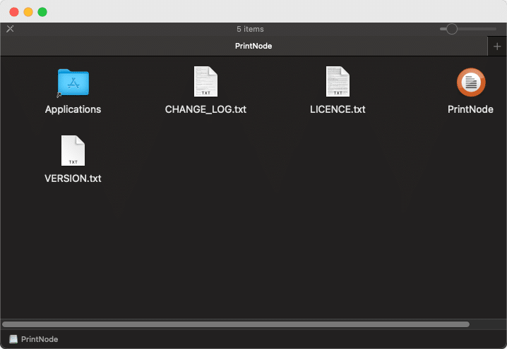 MacOS installation folder for PrintNode