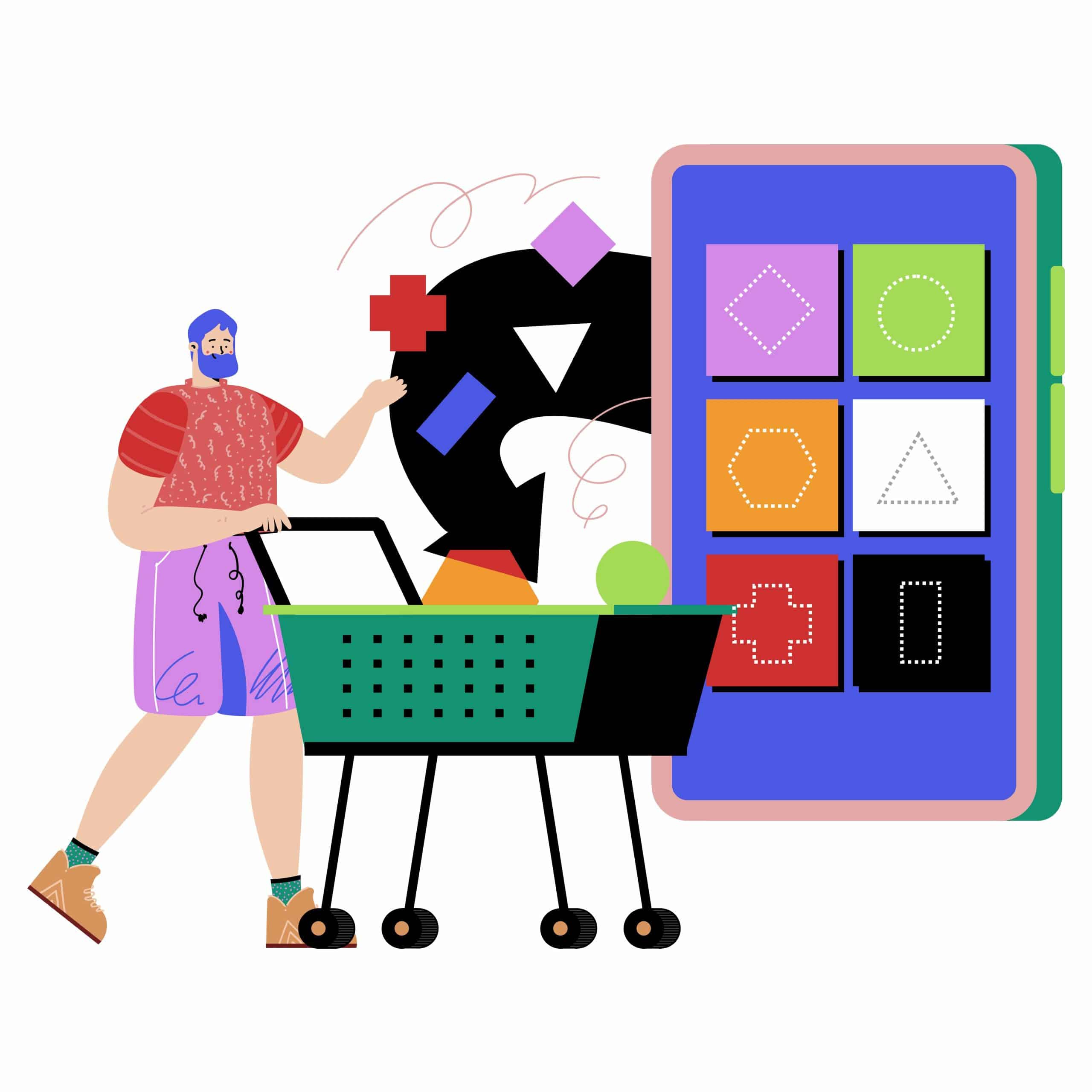 mobile shopping illustration