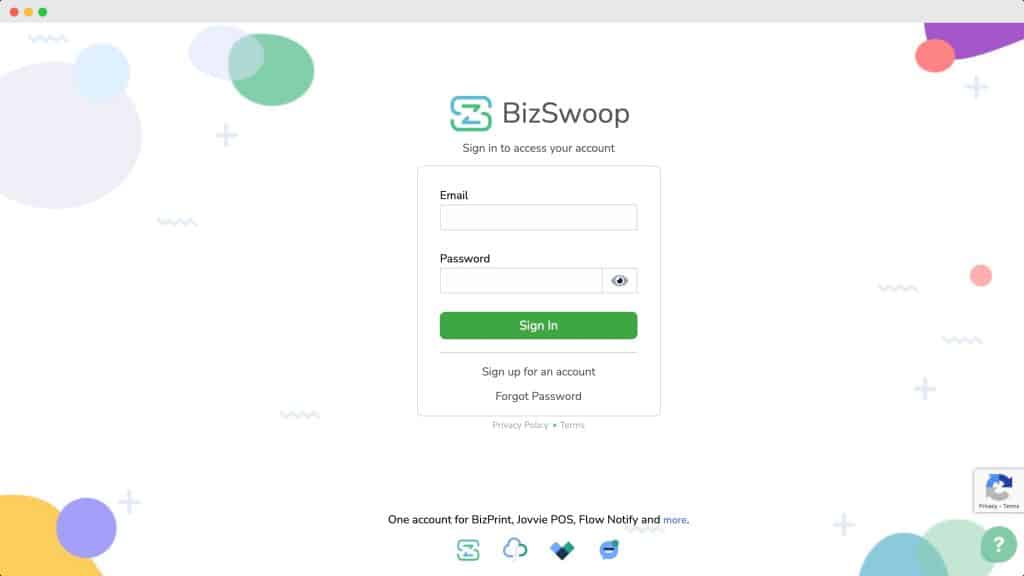 Creating your BizSwoop account