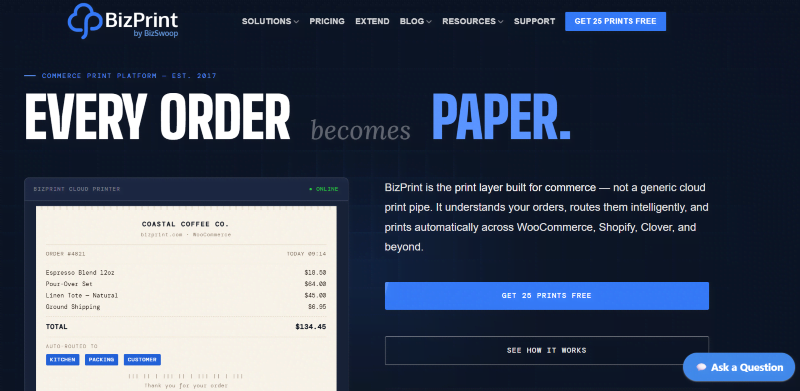 BizPrint homepage
